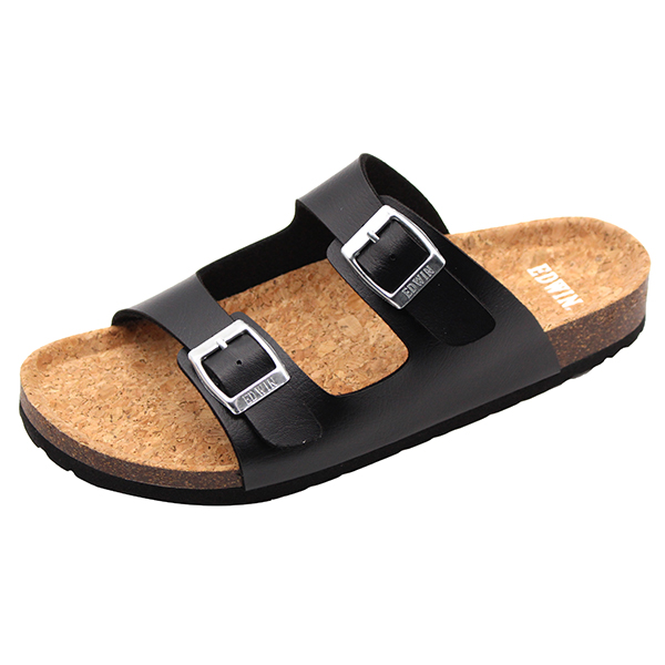 EDWIN サンダル レディース 靴 黒 白 ブラック ホワイト 軽量 軽い