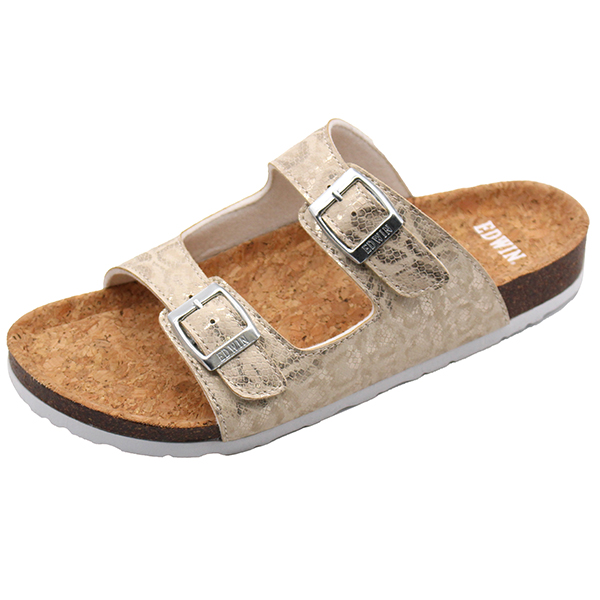 EDWIN サンダル レディース 靴 黒 白 ブラック ホワイト 軽量 軽い