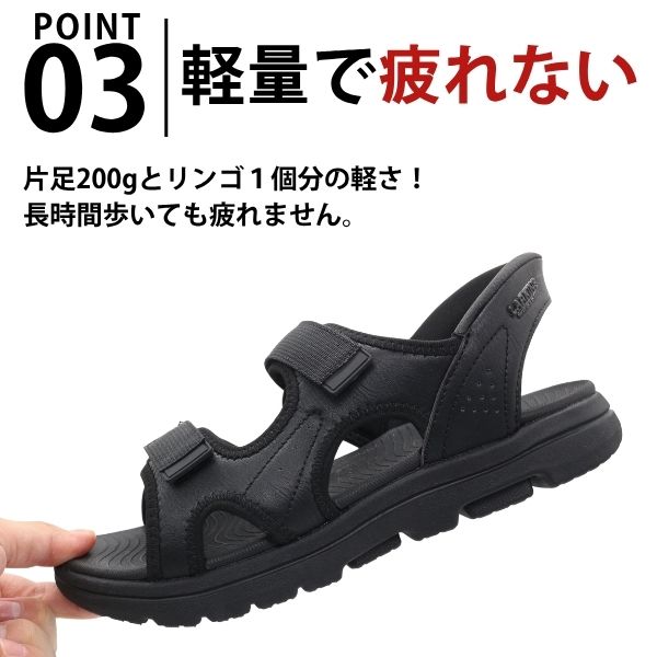 LARKINS（ラーキンス） サンダル メンズ 靴 黒 ブラック カーキ ハンズ