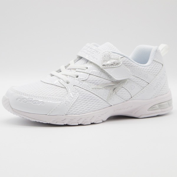 瞬足 レモンパイ スニーカー キッズ 子供 靴 白 黒 ホワイト ブラック