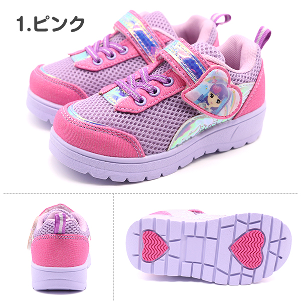 スニーカー キッズ ジュニア 子供 女の子 靴 ピンク 軽量 軽い