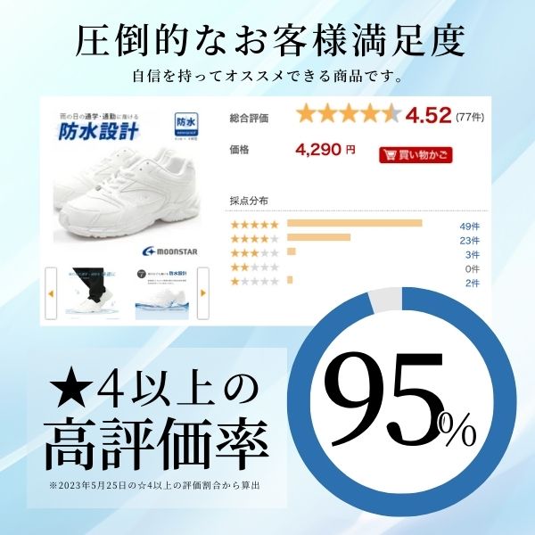 最先端 MoonStar スニーカー 白 通学 防水 3E 幅広 ワイズ ムーンスター その他