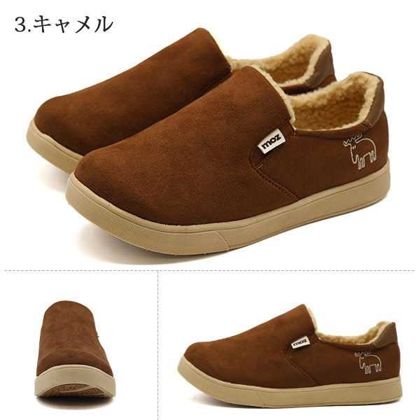 moz（モズ） スリッポン スニーカー シューズ レディース ムートン