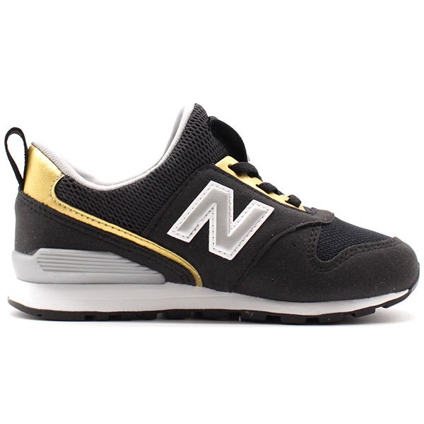 ニューバランス スニーカー スリッポン キッズ 子供 靴 黒 ブラック グレー 定番 996 New Balance PT996S