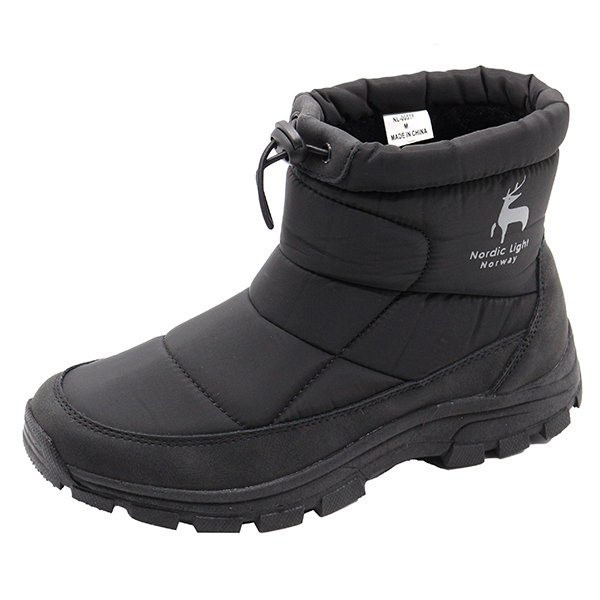 ブーツ レディース 靴 長靴 スノーブーツ ダウンブーツ ショートブーツ 黒 ブラック 撥水 滑りにくい あたたかい 厚底 ノルディックライト  Nordic Light NL0051