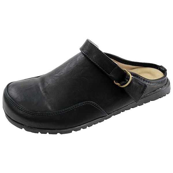 サンダル メンズ 靴 軽量 幅広 ベルト 黒 ブラック 軽い サボ クロッグ 大きい 室内 冬 革 ...