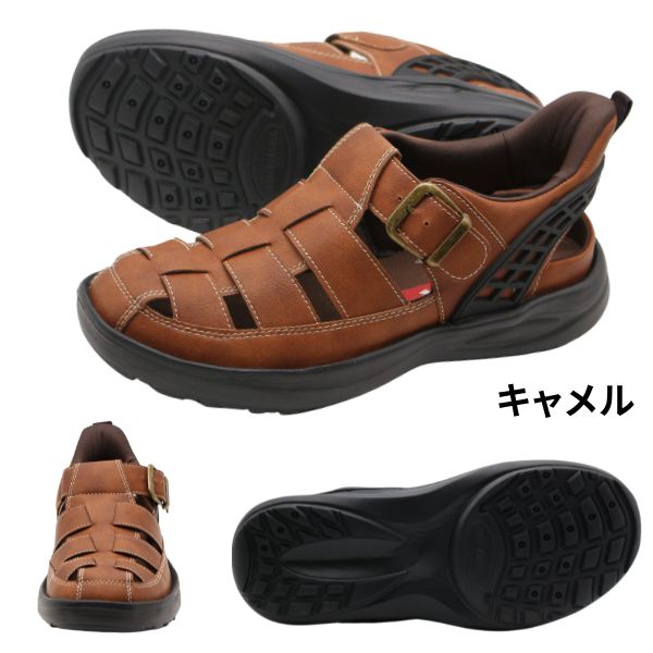 BOBSON サンダル メンズ カメサンダル グルカサンダル 靴 黒