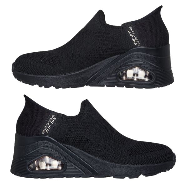 ①【美品】SKECHERS スケッチャーズ シューズスリッポン 黒 23 SKECHERS スケッチャーズ スニーカー レディース スリッポン 靴
