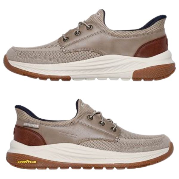 ◎新品26.5cm(26cm相当)スケッチャーズ ライトブラウンメンズスリッポン SKECHERS - 新品26.5cm(26cm相当)スケッチャーズ ライトブラウン