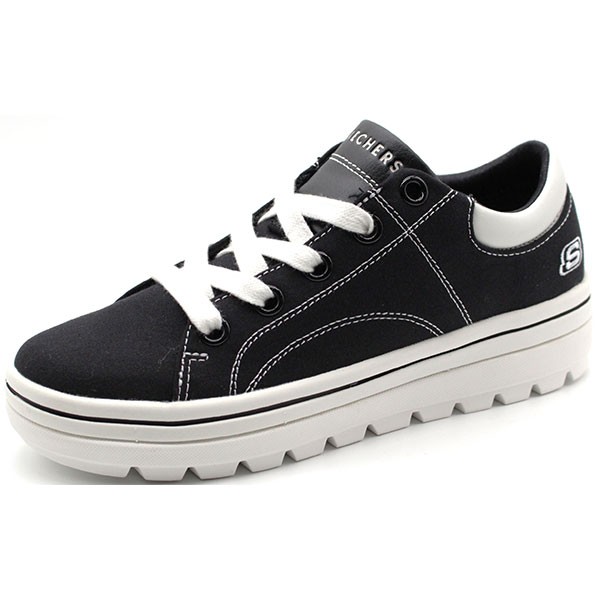 SKECHERS（スケッチャーズ） スニーカー レディース 靴 白 黒 厚底