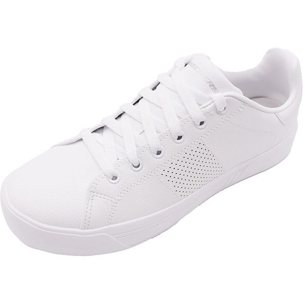 Skechers サイズ24(38) ホワイト スニーカー SKECHERS スニーカー レディース 靴 白 ホワイト デザイン