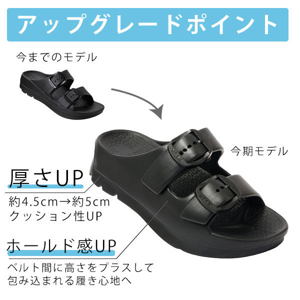 セール 半額以下】バリー サンダル レザー ダブルストラップ
