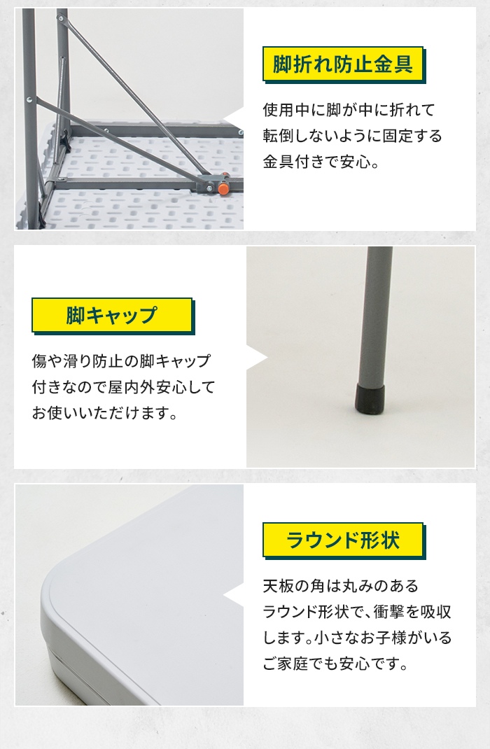 【最終値下げ】ホワイト 折りたたみテーブル 引き出し付き（椅子なし） サンワダイレクト本店 サンワサプライ【オフィス・PC周辺通販】