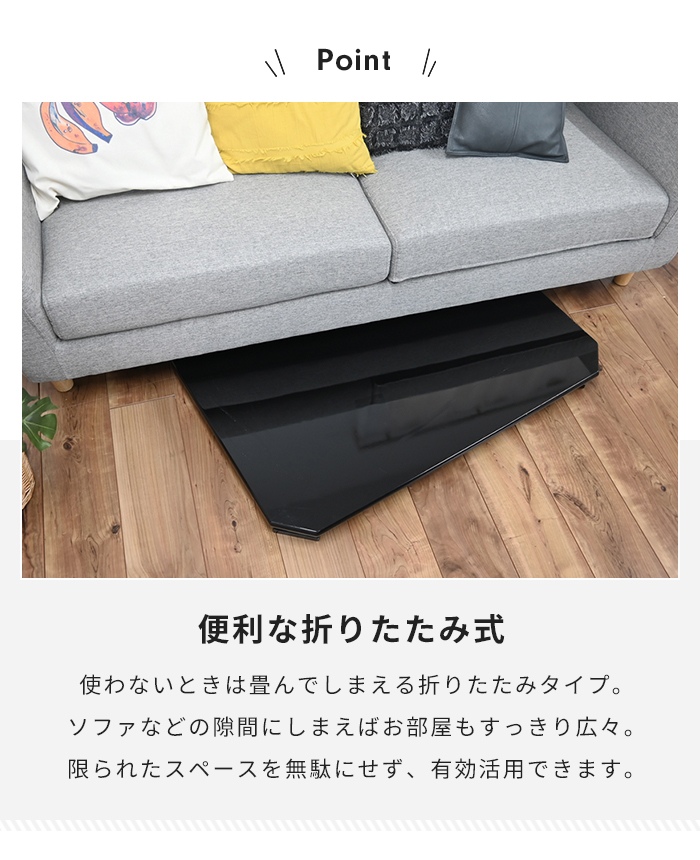 折りたたみテーブル 八角形 テーブル センター ロー 折れ脚 折り畳み 鏡面テーブル ブラック ホワイト リビングテーブル コンパクトテーブル おしゃれ シンプル