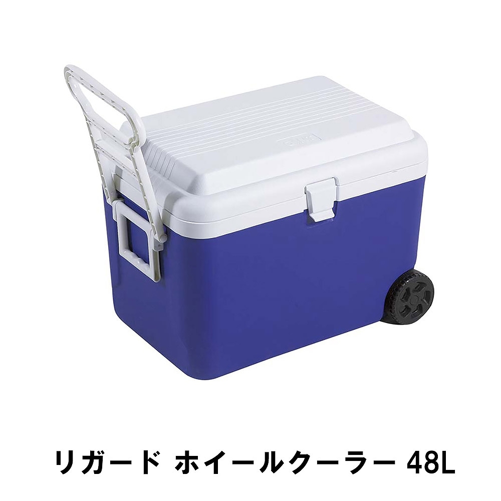 クーラーボックス 46L 大型 ネイビー レジャー キャンプ用品 車輪 #45 送料無料 クーラーバッグ フォレスクルー フェス ホイール付き  ハンドル付き