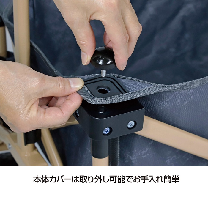値下げ アウトドアワゴン キャリー  折りたたみ式 収束型 4輪 耐荷重70kg ストッパー付き ワゴン 台車 荷物運び アウトドア_3