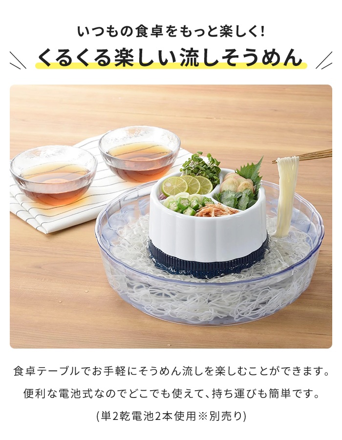 流しそうめん器 ミニ 流しそうめん機 電池式 ...の詳細画像2