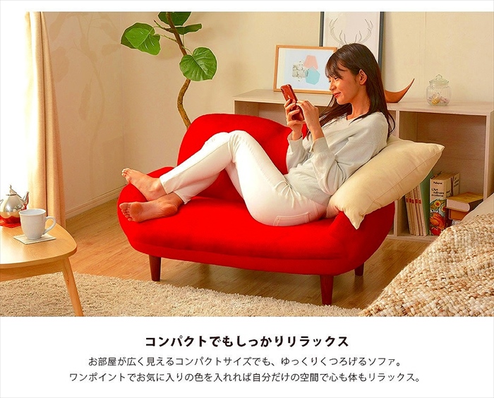 値下げ ソファ 2人掛け リラックス チェア コンパクト 樹脂脚 二人用