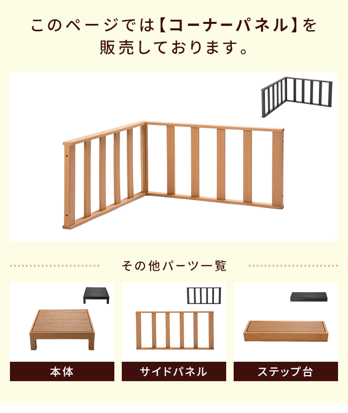 ウッドデッキ コーナーパネル 人工木 樹脂デッ...の詳細画像3
