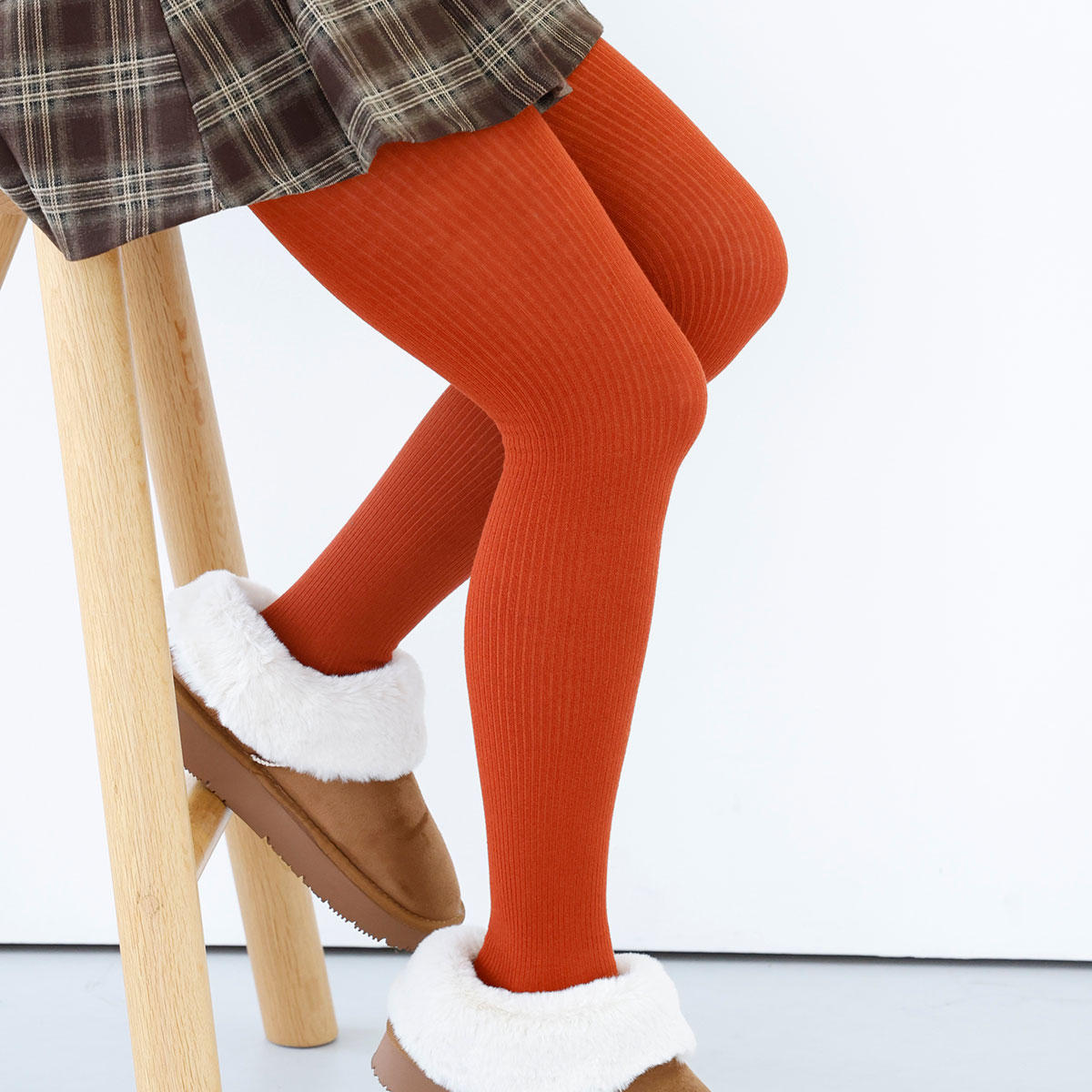 靴下屋 レディース 靴下 綿混 250デニール 3×1 リブ タイツ M〜L