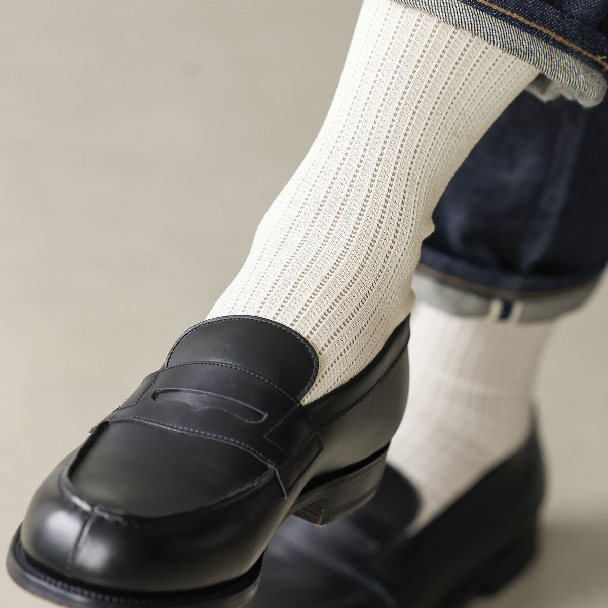 Tabio MEN（タビオ メン） メンズ 靴下 紳士のための ストライプ