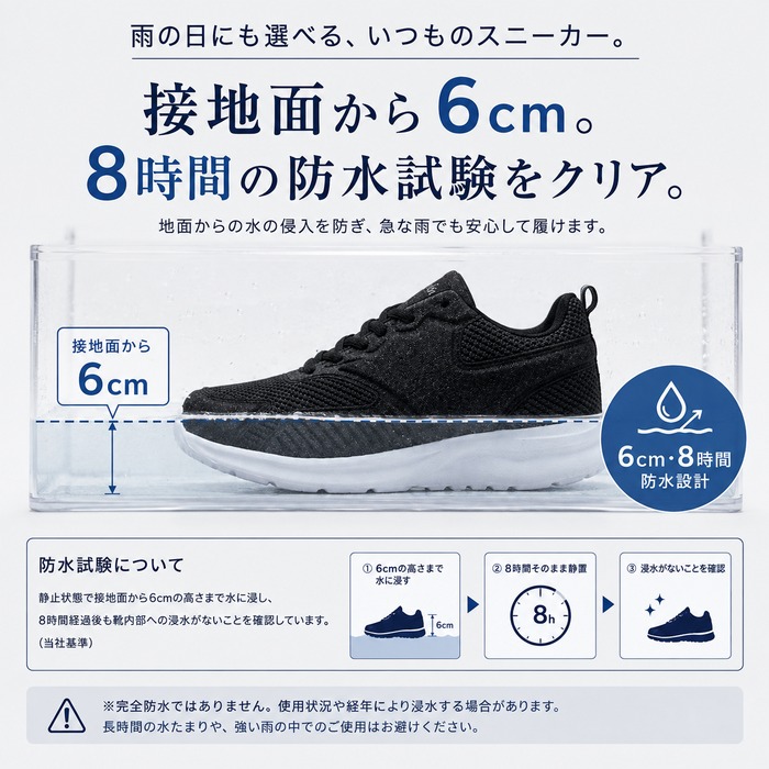 LARKINS（ラーキンス） 防水スニーカー レディース 軽量 晴雨兼用
