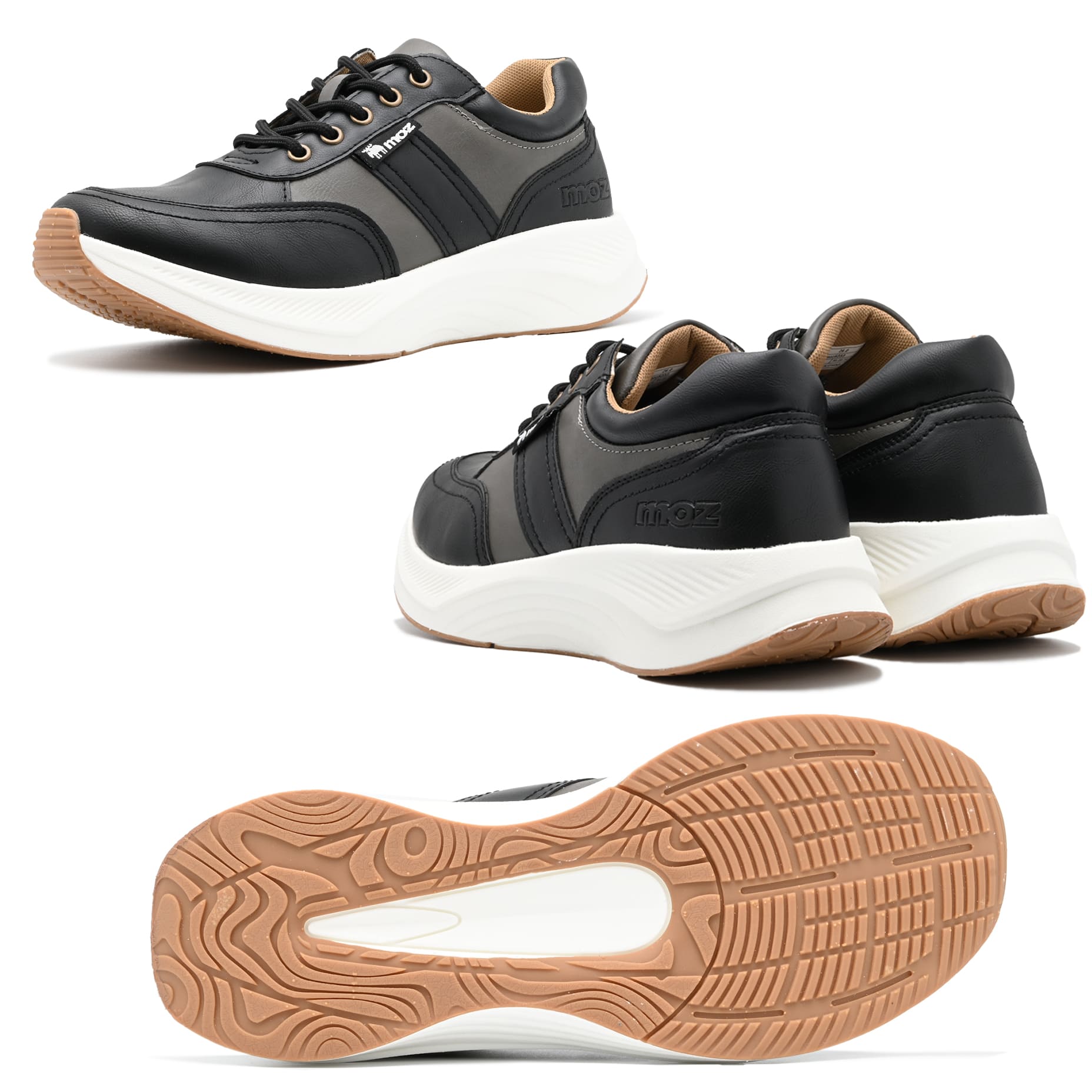 moz（モズ） メンズ カジュアルスニーカー 厚底 衝撃吸収 コンフォート