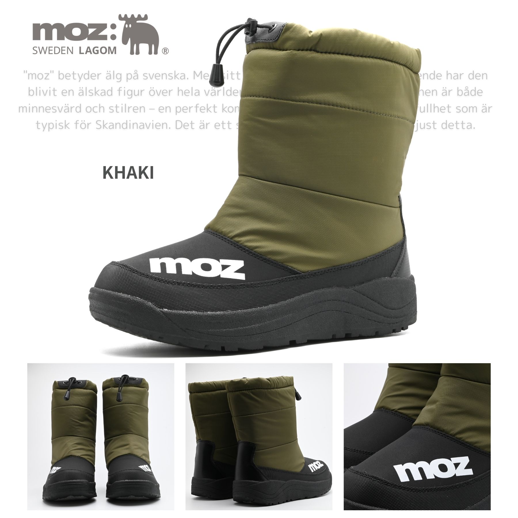 moz 人気ブランド メンズスノーシューズ 防滑ソール付き
