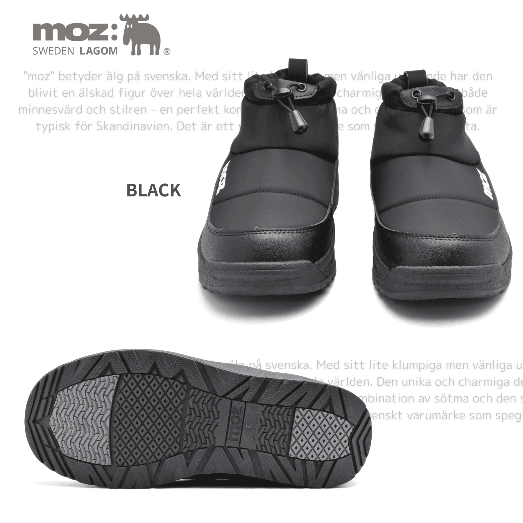 スウェーデン発moz メンズ防寒シューズ 冬の防水防滑ブーツ