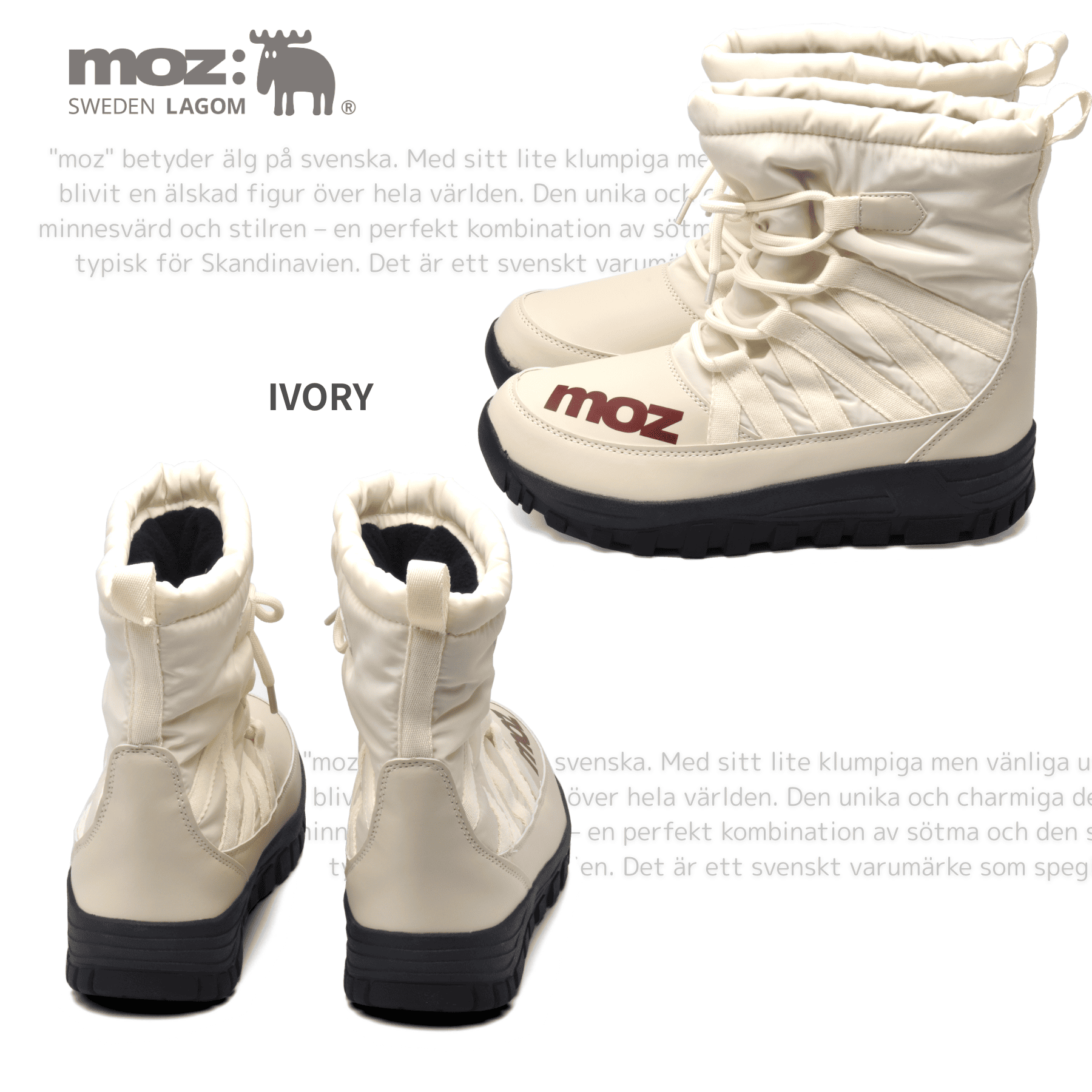 moz 人気ブランド メンズスノーシューズ 防滑ソール付き