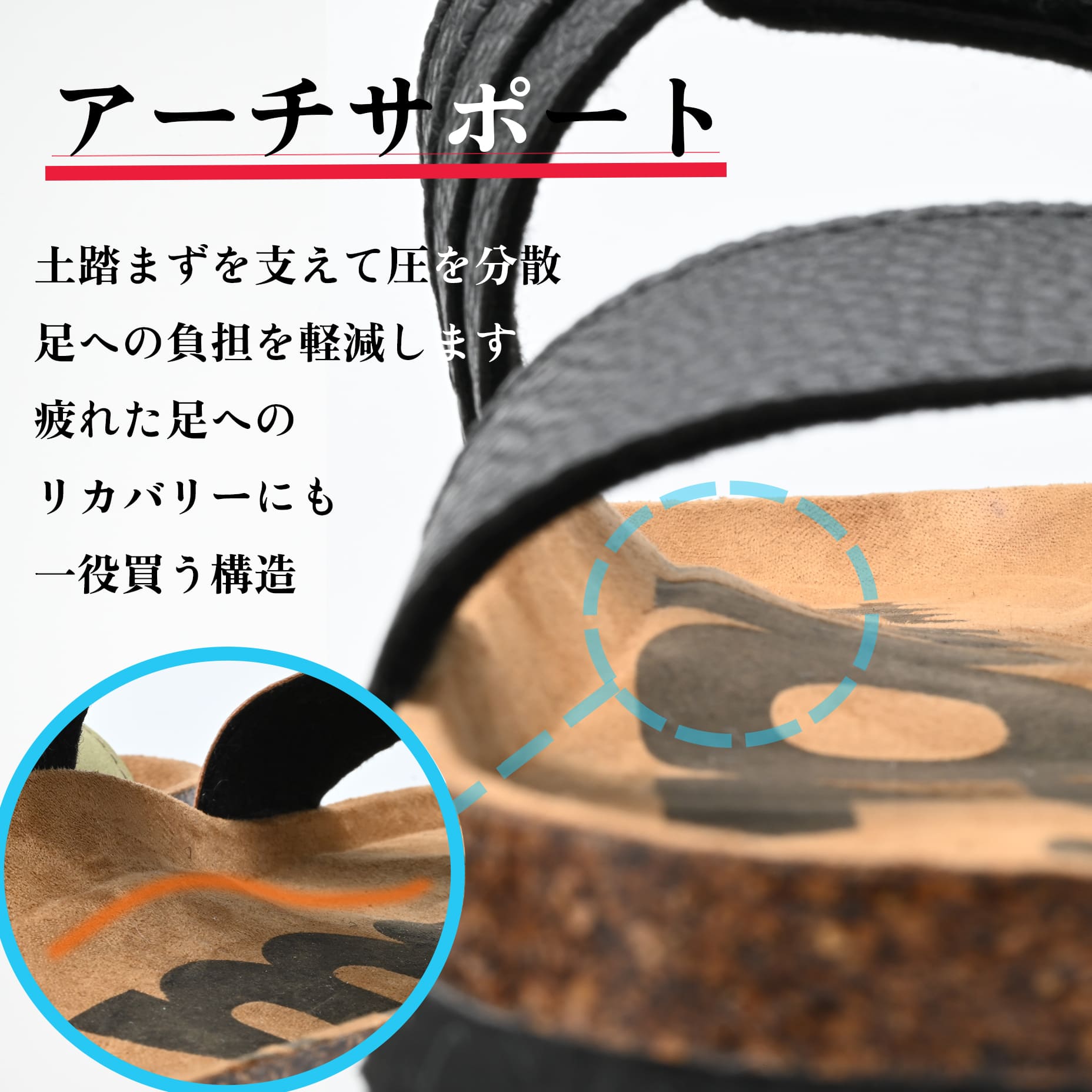moz サンダル 足裏フィット設計
