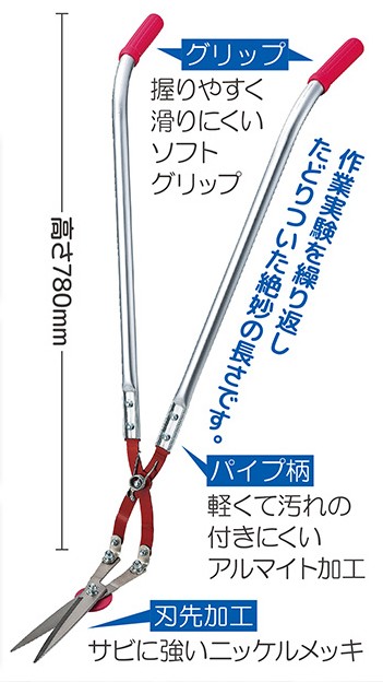 握りやすいソフトグリップ