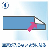 空気が入らないように貼る