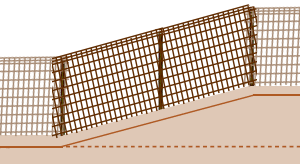 簡単金網フェンス 改良型 ダークブラウン 1000 ネット14m巻 支柱8本組 ペット フェンス 屋外 diy 家庭菜園 h1000 茶色 - 16
