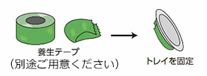 トレイを固定