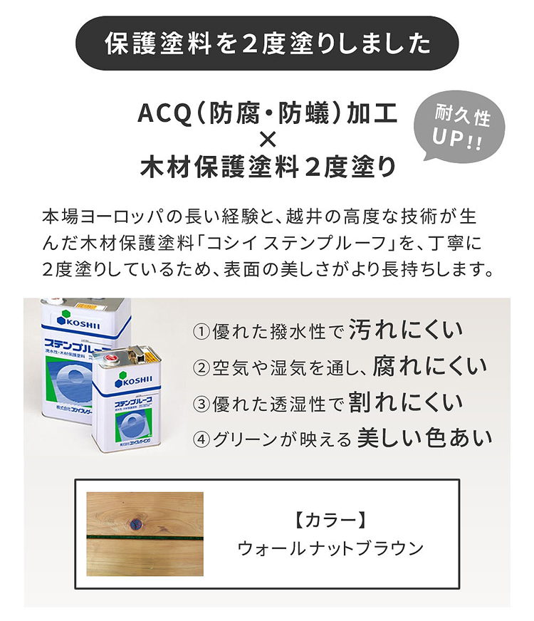 ブラウン塗装でお届けします