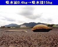 吸水前0.4kg→吸水後1.5kg