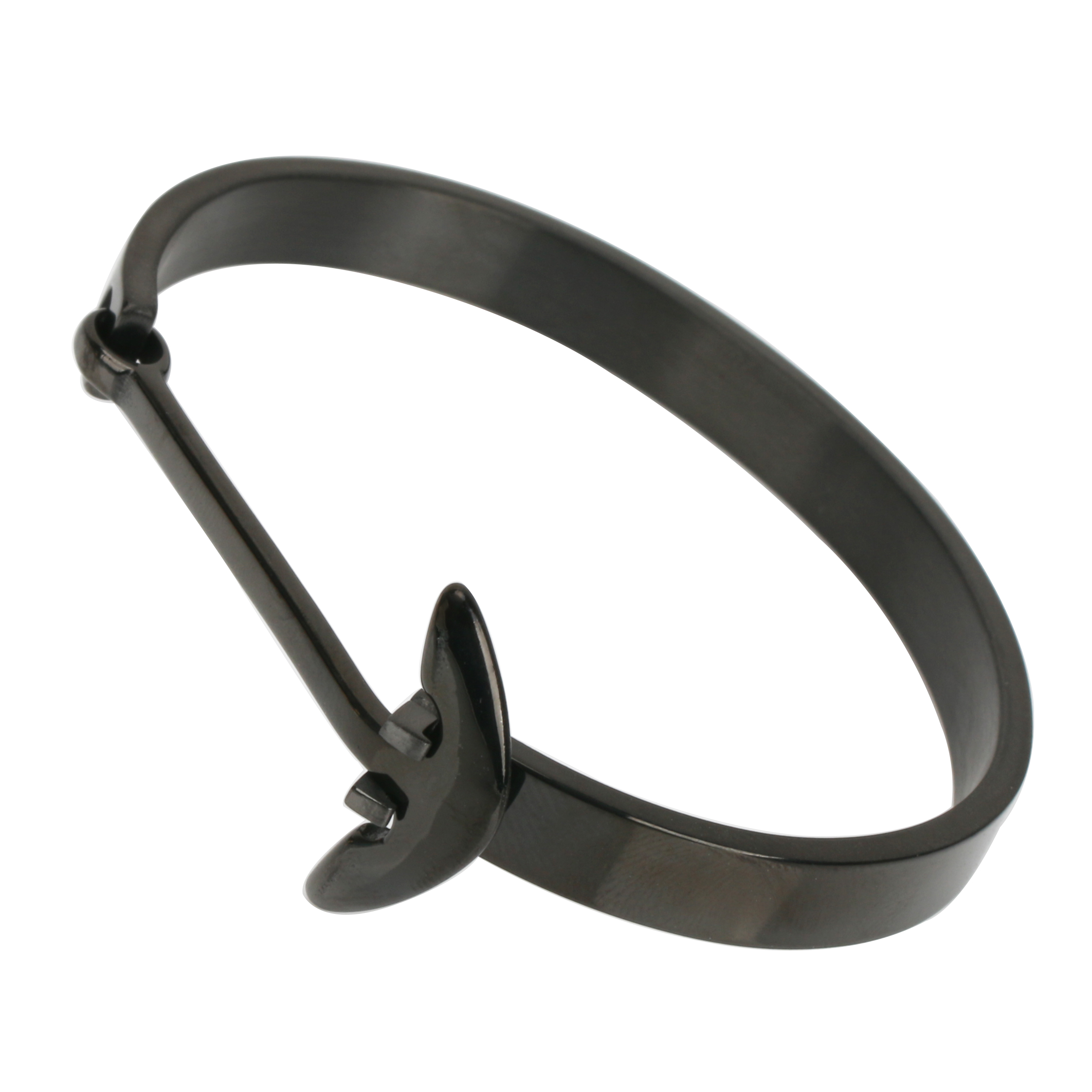シルバー ブラック バングル クラスプ式 Silver925 Wide Straight Bangle KARPOS -カルポス- | Ops