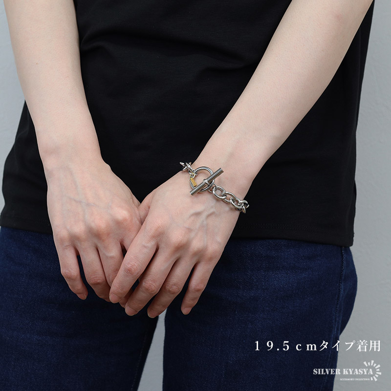 複数買いで最大300円OFFクーポン／ステンレス マンテルブレスレット ご