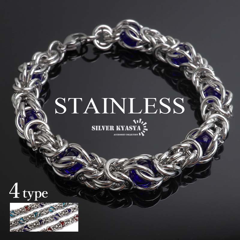 ステンレス チェーンブレスレット ユニーク メンズブレスレット 4