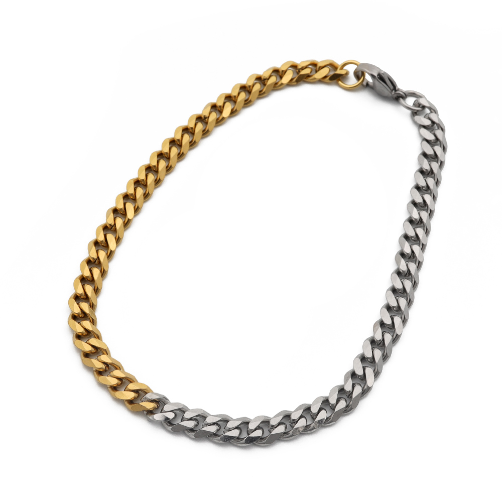 美品 kensscratch シルバー チェーン ブレスレット 528P▲ ケンズスクラッチ】 シルバーのシンプルなチェーンブレスレット