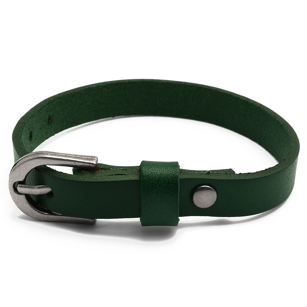 ブレスレット メンズ レザー 本革 牛 ベルト バックル 6色 カラー