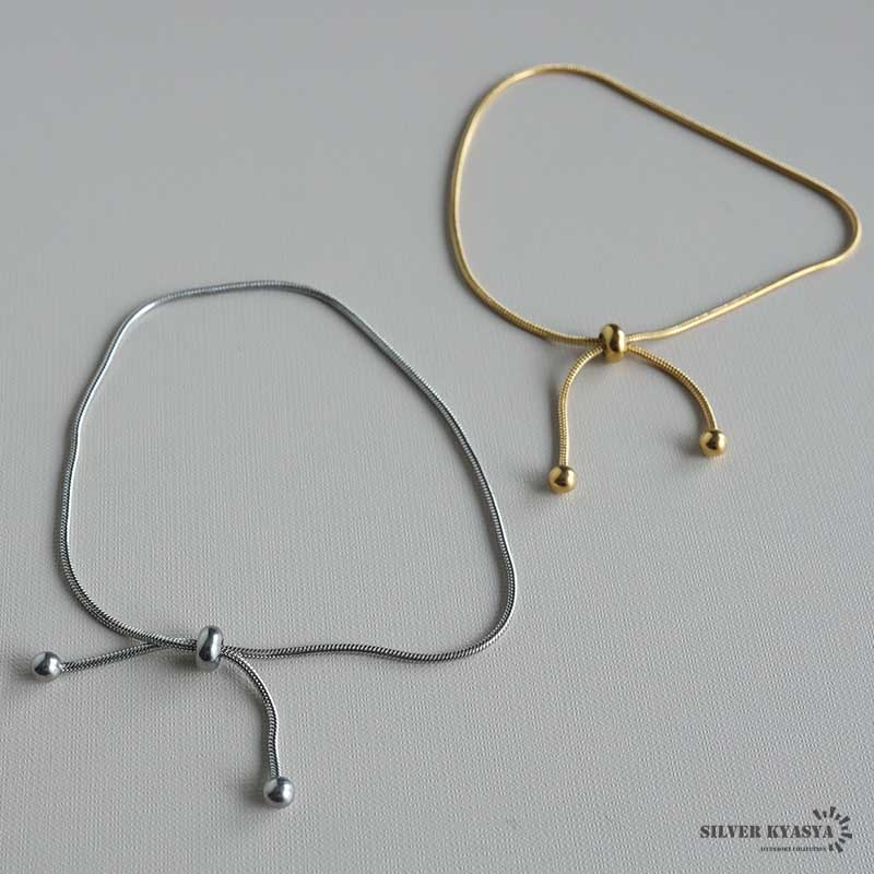 ステンレス チェーンブレスレット スネークチェーンブレスレット