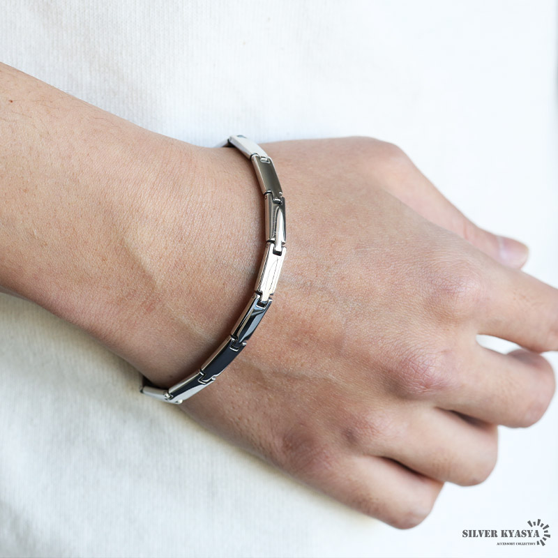 純チタン ゲルマニウムブレスレット シルバー Titanium チタン 純チタン ゲルマニウムブレスレット シルバー Titanium チタン