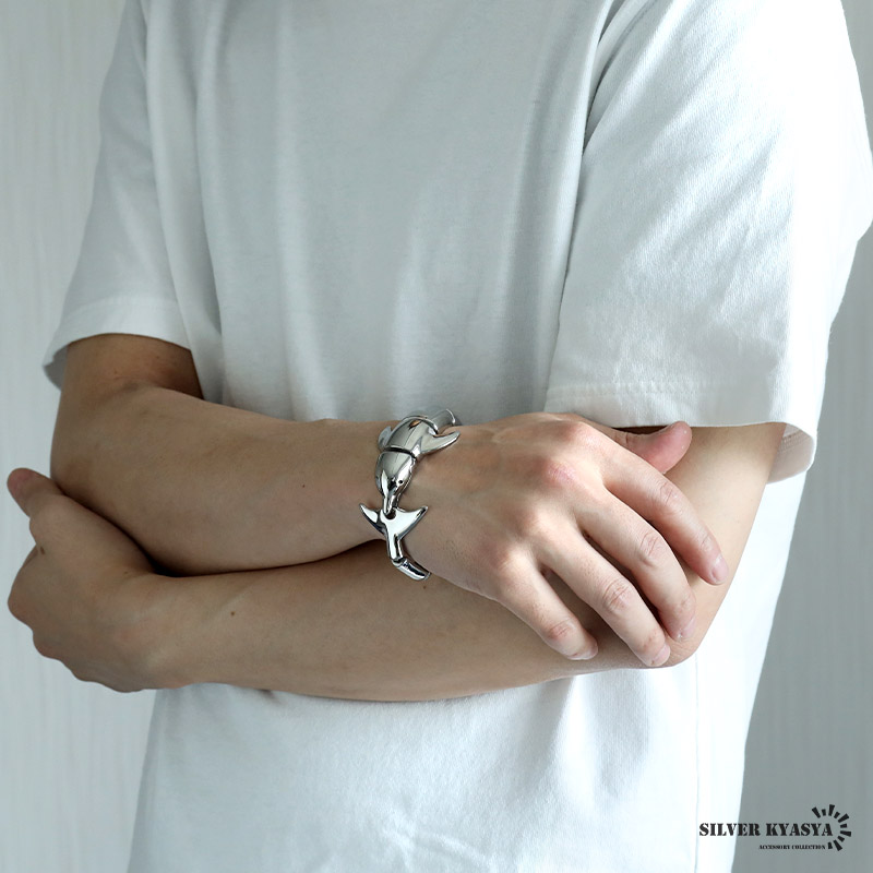 サージカルステンレス 316L イルカブレスレット ごつめブレスレット