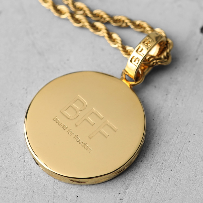 BFF ブランド コイントップネックレス ゴールド 18K GP 金色 タートル ウミガメ ペア ハワイアン ロープチェーン 彫金 手彫り  専用BOX付属 :bffn004-g:SILVER KYASYA - 通販 - Yahoo!ショッピング