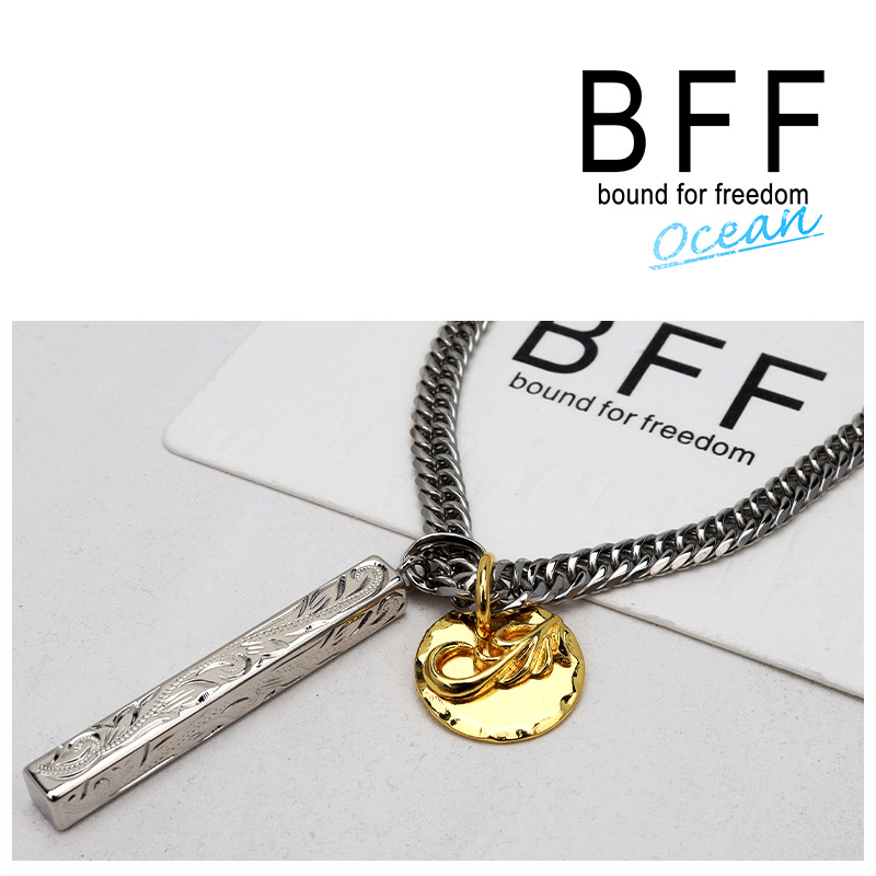 BFF ブランド スティックネックレス ダブル喜平 6面カット
