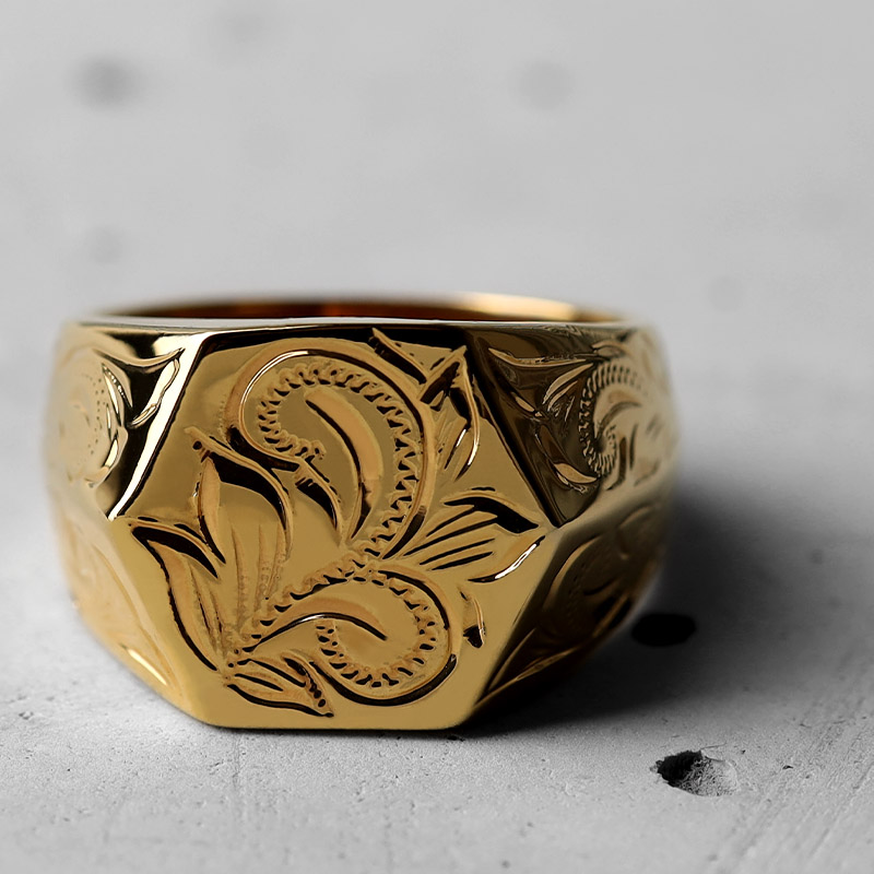 クーポンで10％OFF BFF ブランド スクロール マイレ 印台リング ラージ