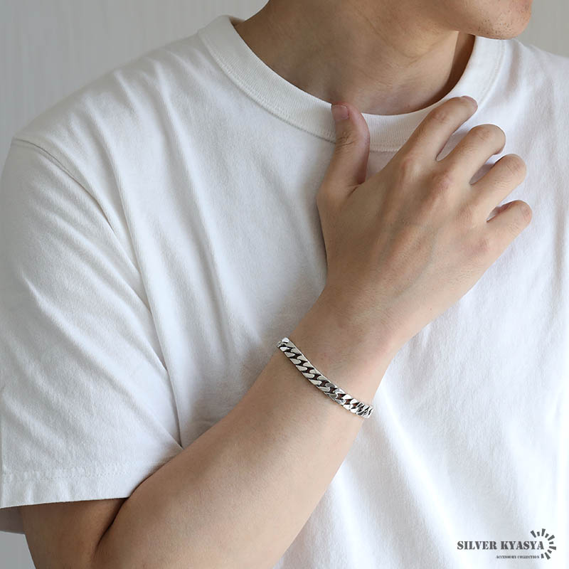 シルバー925 喜平ブレスレット チェーンブレスレット メンズ 幅