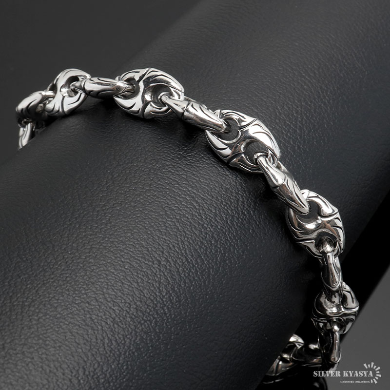複数買いで最大300円OFFクーポン／シルバー925 唐草 アンカー